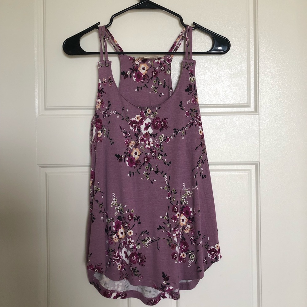 Purple floral tank top!